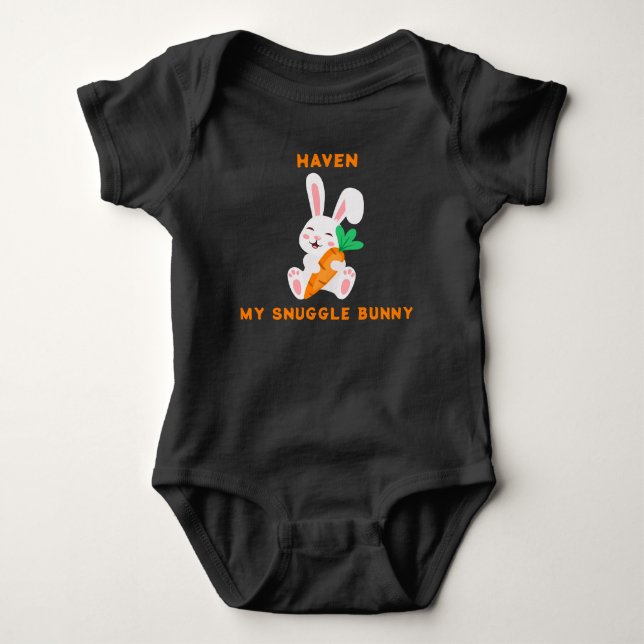 Body Bodysuit Bébé Pâques Mon Lapin Câlin (Devant)
