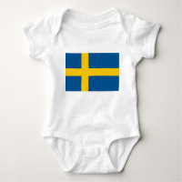 Bodysuit bébé patriotique avec drapeau Suède