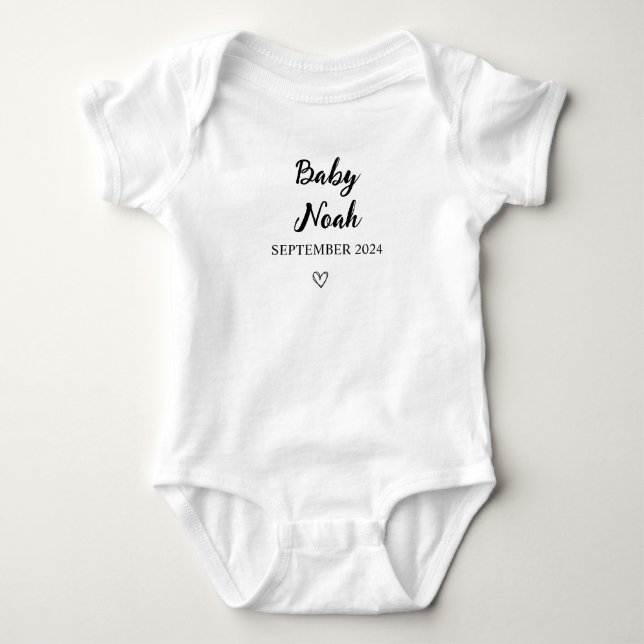 Body Bodysuit bébé personnalisé avec nom personnalisé e (Devant)