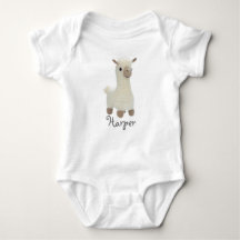 Bodysuit bébé personnalisé Crochet Llama