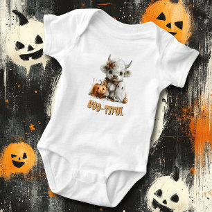 Body Bodysuit bébé personnalisé Highland Cow Ghost Citr