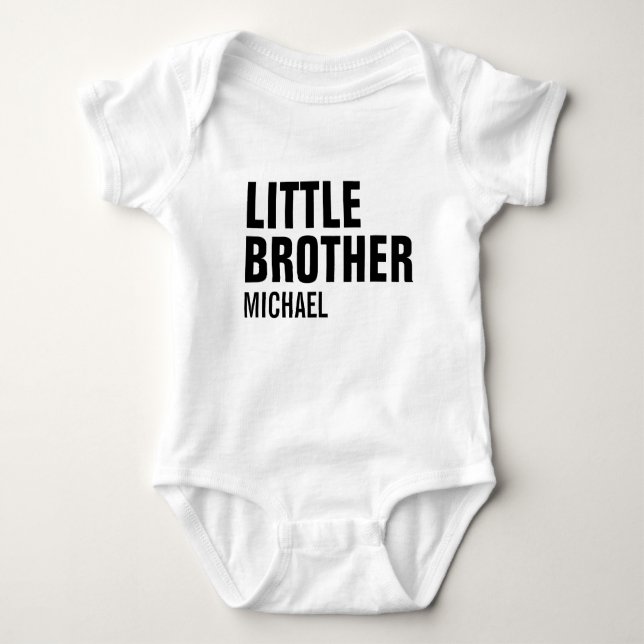 Body Bodysuit bébé personnalisé Little Brother (Devant)