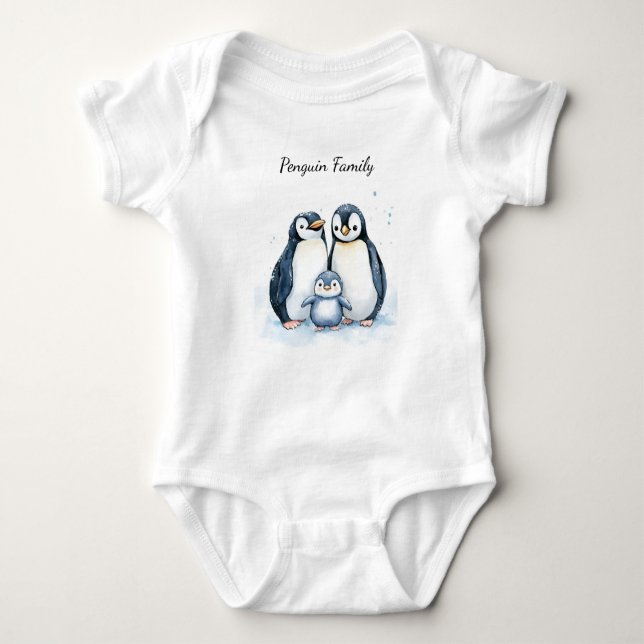 Body Bodysuit bébé | Pingouin personnalisé (Devant)
