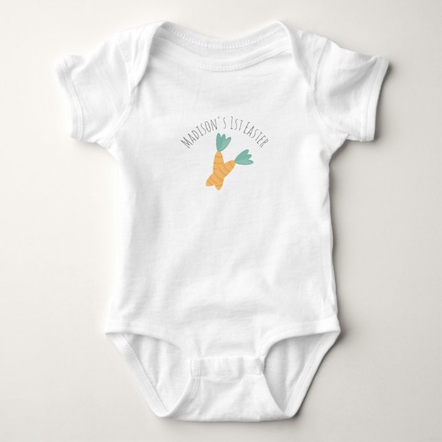 Body Bodysuit Bébé Premières Carottes de Pâques (Devant)