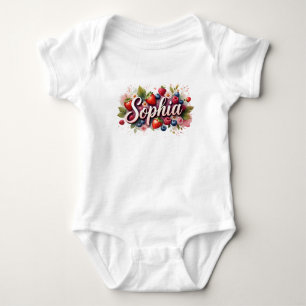 Body Bodysuit bébé "Sophia" Berry Floral Design