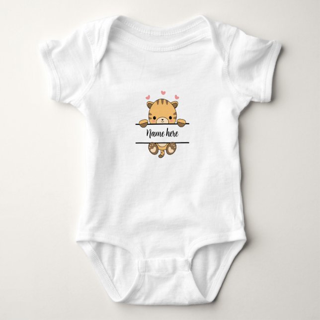 Body Bodysuit Bébé Tiger mignon (Devant)
