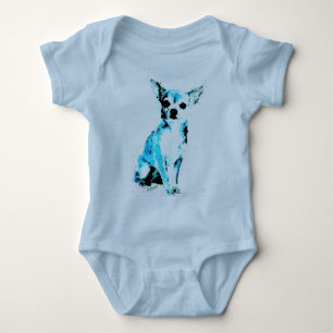 Body Bodysuit bleu Chihuahua Cute Baby