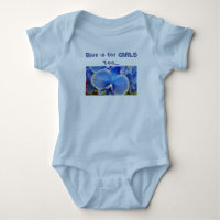 Bodysuit Bleu Orchidées Fille-Bébé