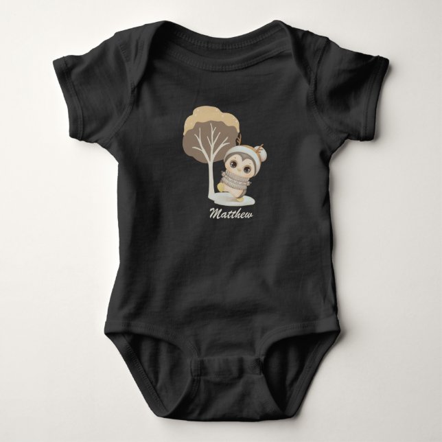 Body Bodysuit Boho Penguin pour bébé (Devant)