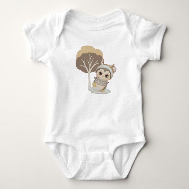 Body Bodysuit Boho Penguin pour bébé (Devant)