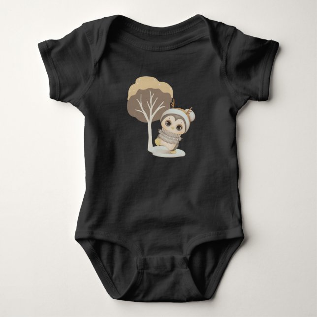 Body Bodysuit Boho Penguin pour bébé (Devant)