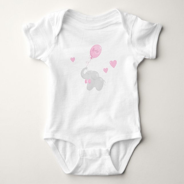Body Bodysuit cadeau baby shower avec éléphant (Devant)