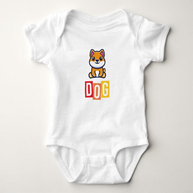 Body Bodysuit Chien Baby Jersey (Devant)
