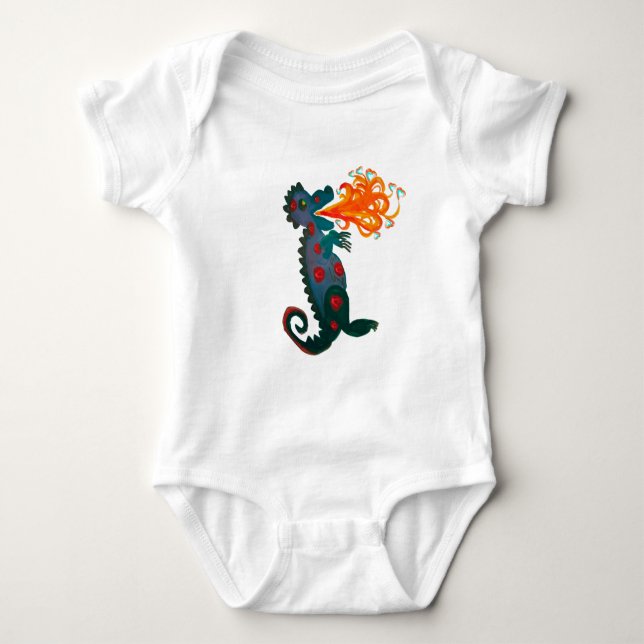 Body Bodysuit Coeur Dragon Bébé (Devant)
