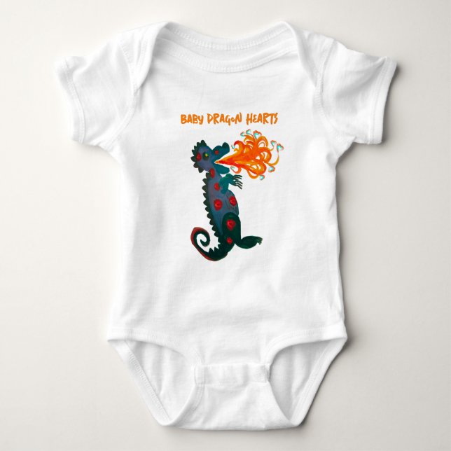 Body Bodysuit Coeur Dragon Bébé (Devant)