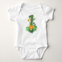 Bodysuit d'anniversaire pour bébé - Wild One Jungl