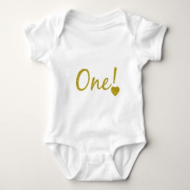 Body Bodysuit de Baby Jersey, Parties scintillant d'or  (Devant)