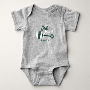 Body Bodysuit de bébé de l'ours de bétail vert foncé