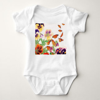 BODY BODYSUIT DE BÉBÉ POUR FILLES PANSIERS ET PAPIERS