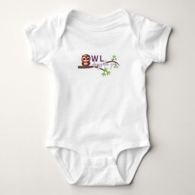 Body Bodysuit de conception de chouette adorable pour b (Devant)