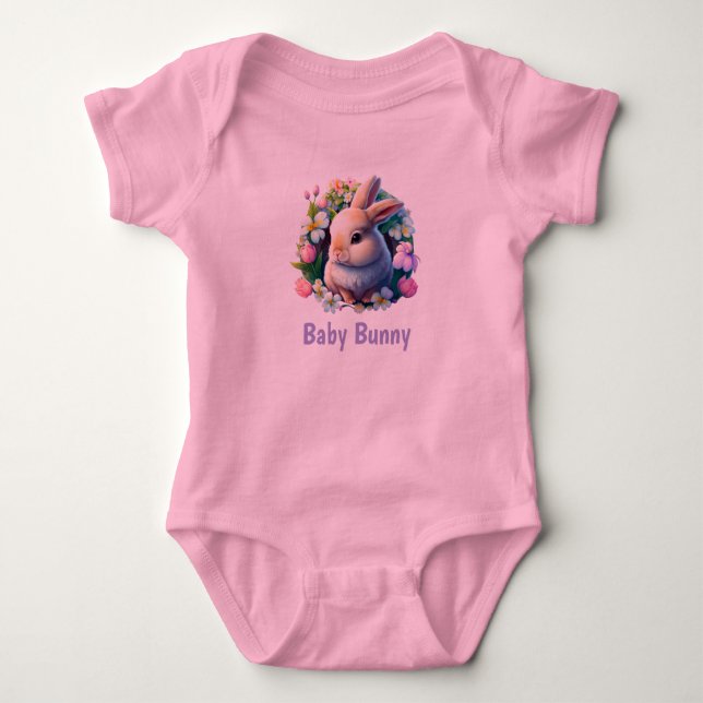 Body Bodysuit de lapin de Pâques pour filles (Devant)