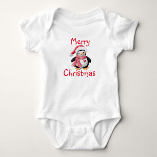 Body Bodysuit de Noël pour bébé Jersey/Père Noël Pengui