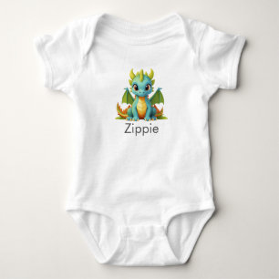 Body Bodysuit d'Imaginaire d'art Green Blue Baby Dragon