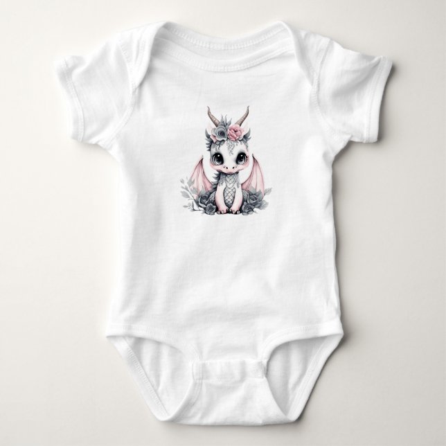 Body Bodysuit en un seul morceau de dragon pour bébé (Devant)