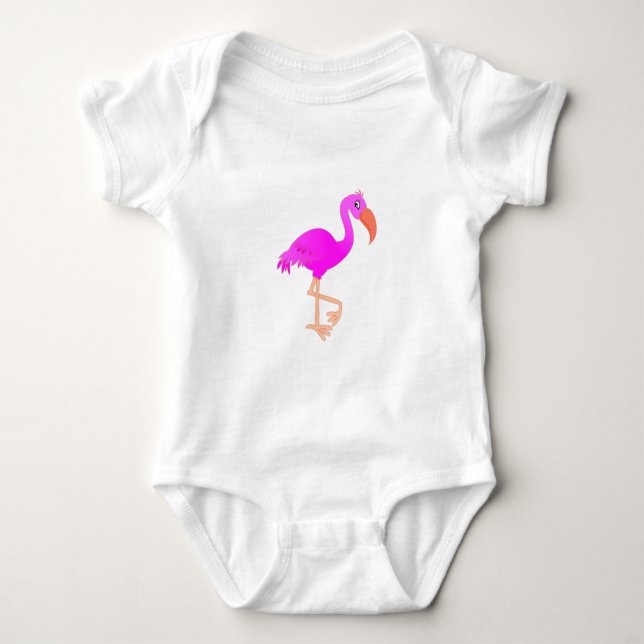 Body Bodysuit Flamant rose bébé (Devant)