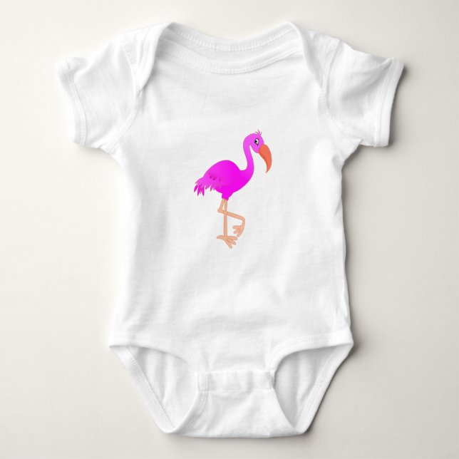 Body Bodysuit Flamant rose rose pour bébé (Devant)