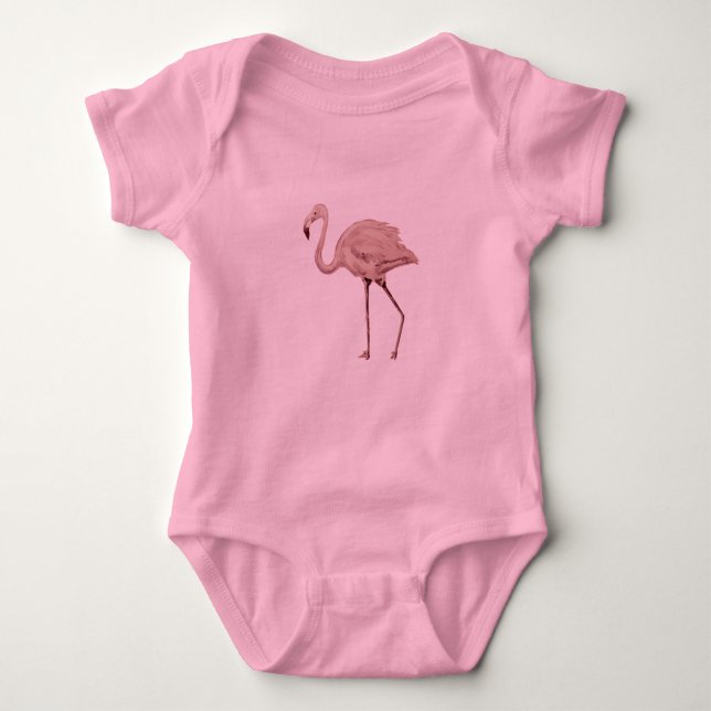 Body Bodysuit Flamant rose rose pour bébé Tutu (Devant)