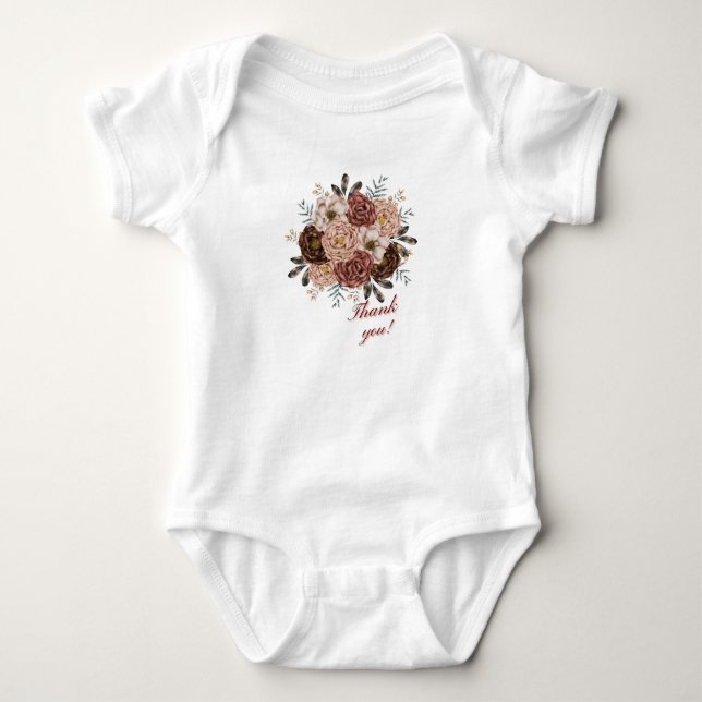 Body Bodysuit Floral Merci bébé. (Devant)
