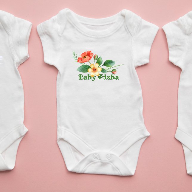 Body Bodysuit Floral pour bébé délicieuse | Nouveau cad (Créateur téléchargé)