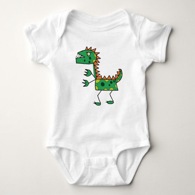 Body Bodysuit Green Dino Baby Jersey (Devant)