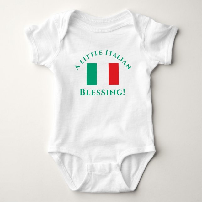 Body Bodysuit Italien Patriotique Personnalisable (Devant)