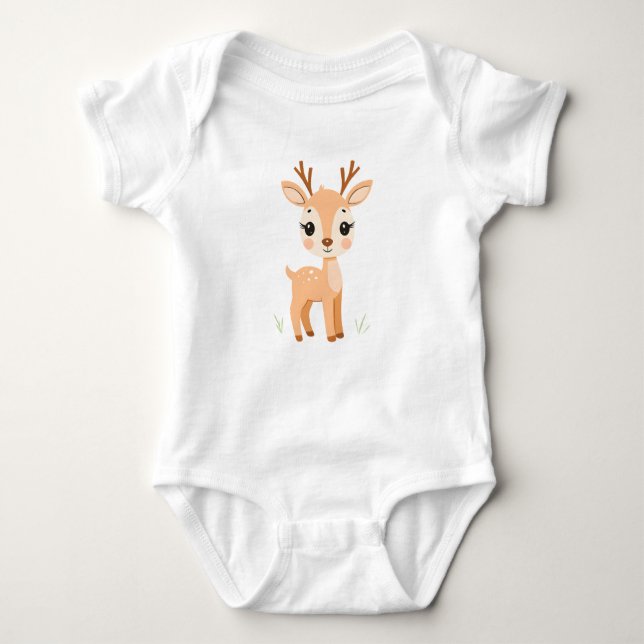 Body Bodysuit mignonne cerf bébé jersey (Devant)
