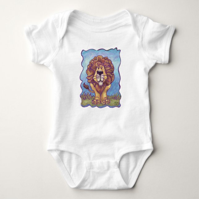 Body Bodysuit mignonne Lion Baby Jersey (Devant)