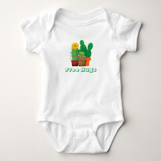 Body Bodysuit Motif bébé Cactus Hugs Gratuit (Devant)
