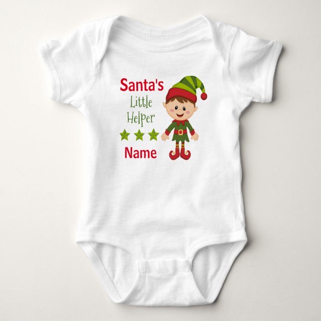 Body Bodysuit père Noël Little Helper Baby Jersey (Devant)