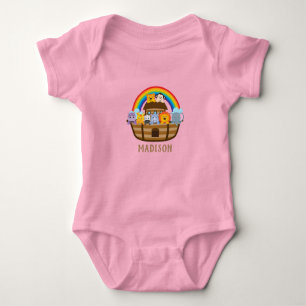 Body Bodysuit personnalisé Cute Noah's Ark Baby Girl