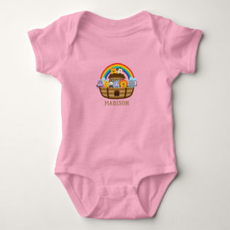 Body Bodysuit personnalisé Cute Noah's Ark Baby Girl