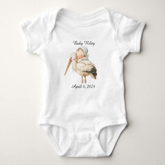 Body Bodysuit personnalisé naissance bébé une pièce (Devant)
