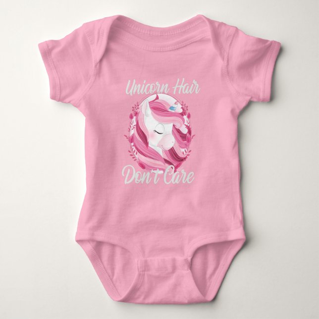 Body Bodysuit Pink Unicorn Party pour bébé (Devant)