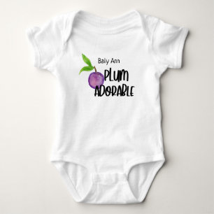 Body Bodysuit pour bébé adorable en prune personnalis