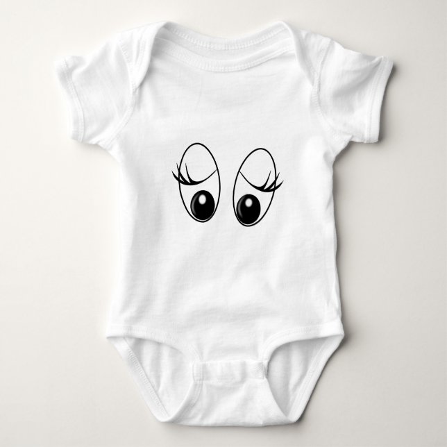 Body Bodysuit pour bébé amusant avec des yeux curieux (Devant)