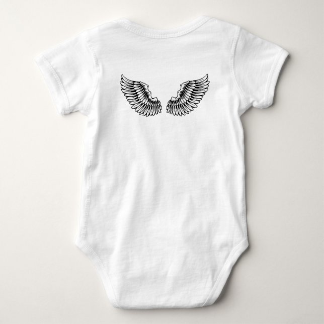 Body Bodysuit pour bébé Black and White Wings (Dos)