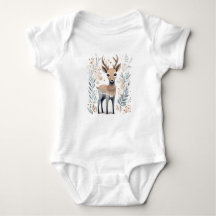 Bodysuit pour bébé cerf populaire scandinave