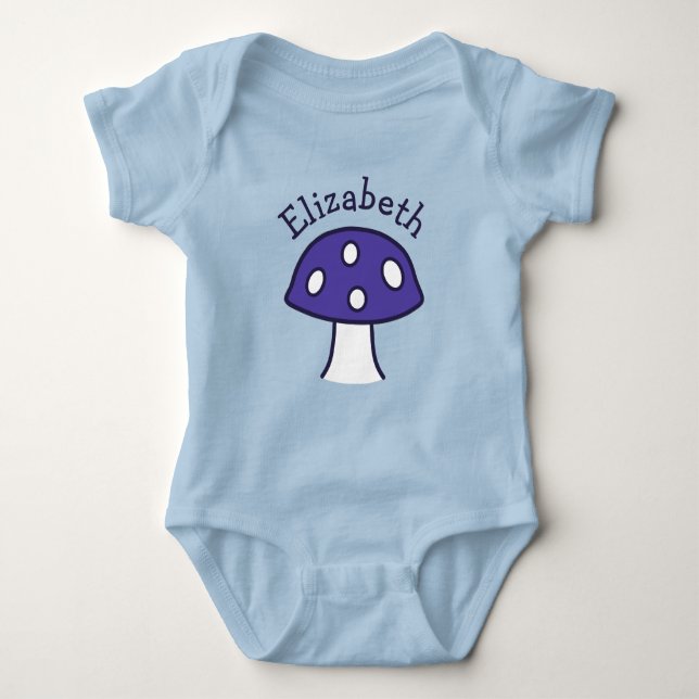 Body Bodysuit pour bébé champignon pourpre (Devant)