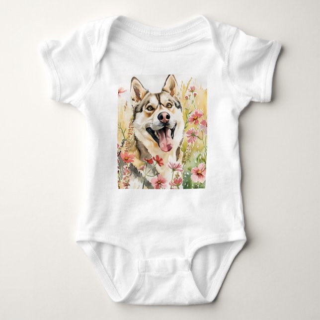 Body Bodysuit pour bébé chien Husky (Devant)