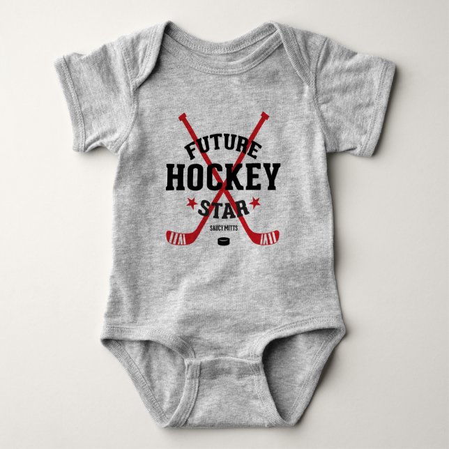 Body Bodysuit pour bébé de hockey Futur bâton rouge éto (Devant)